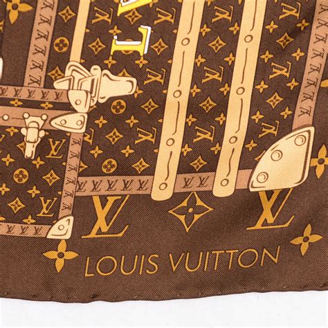 lv monogram trunk scarf|louis vuitton logo scarf.